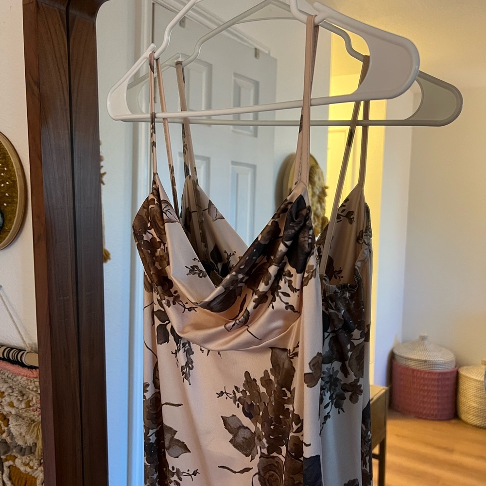cowl midi dress
